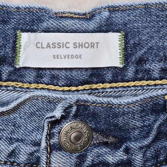 AE77 Women’s Classic Short Selvedge Denim Cutoff Shorts Size 12 FrayedDistressed - Picture 3 of 12